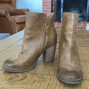 Faux leather booties